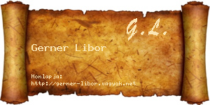 Gerner Libor névjegykártya